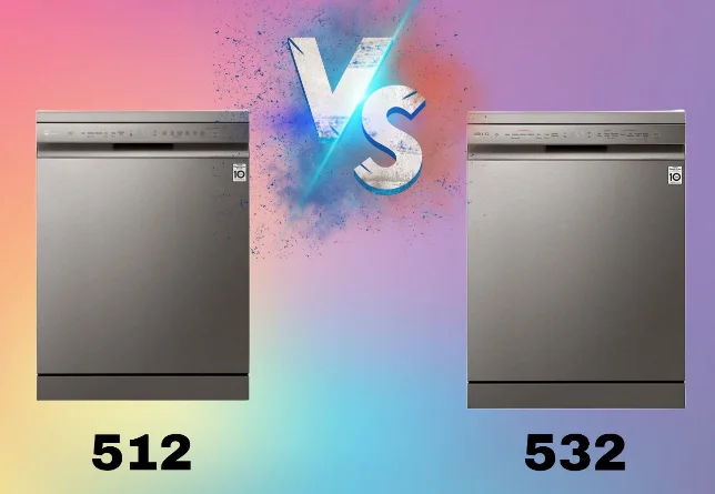 تفاوت ظرفشویی ال جی 532 و 512