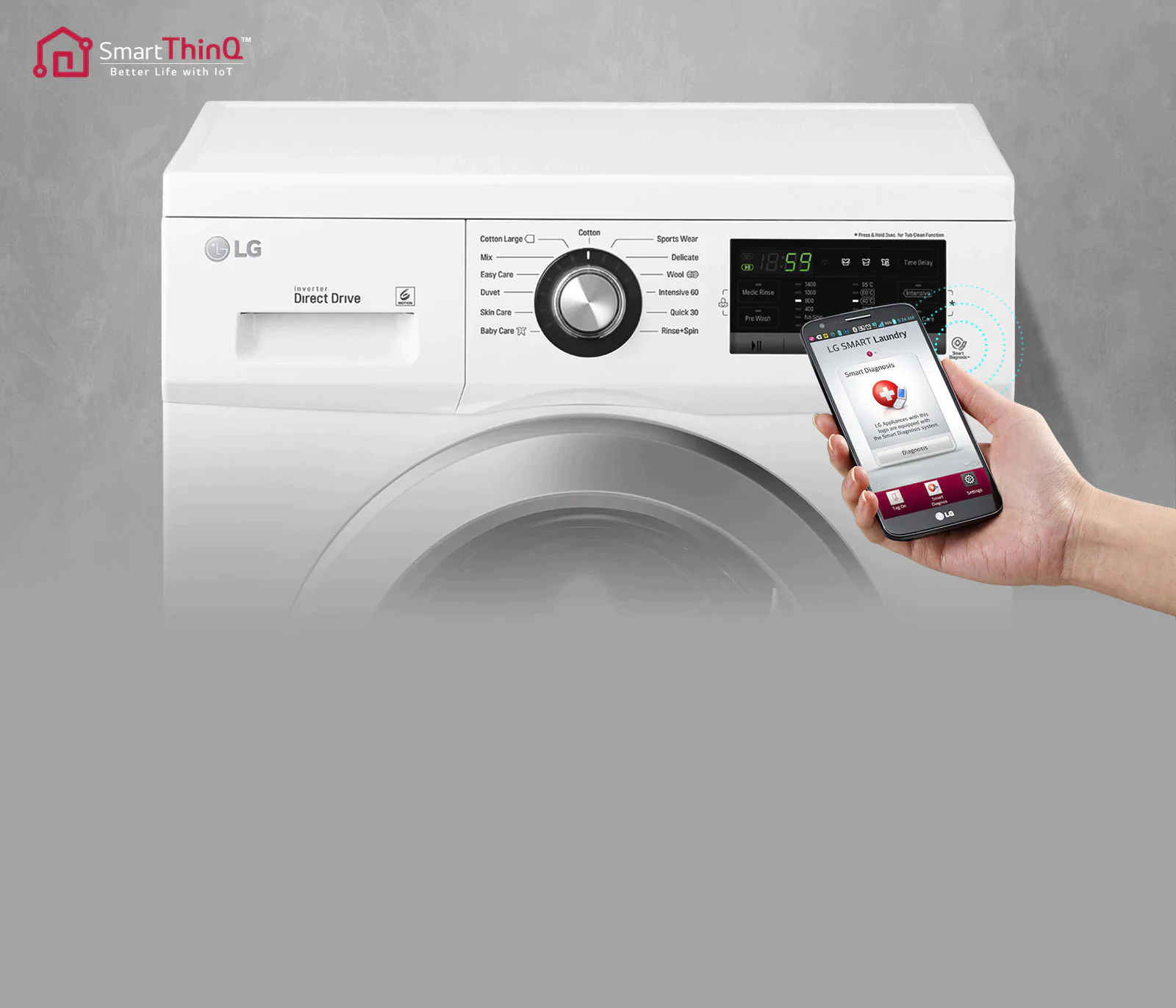 خریدماشین لباسشویی ال جی 8 کیلو مدل FH2G3TDNPO